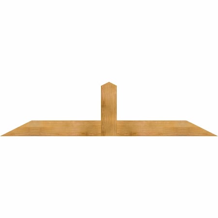 Ekena Millwork Portland Rough Sawn Timber Gable Bracket, Western Red Cedar, 84"W x 21"H x 4"D x 6"F, 6/12 Pitch GBW084X21X0406POR00RWR